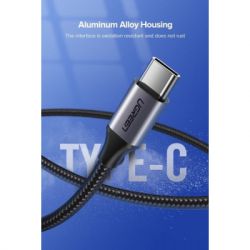   USB 2.0 AM to Type-C 1.5m US288 Aluminum Braid (Black) Ugreen (60127) -  3