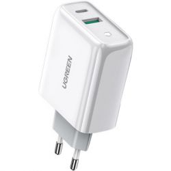   Ugreen CD170 36W USB + Type-C Charger (White) (60468)