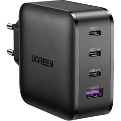   Ugreen CD224 65W USB + 3xType-C PD GaN Charger (Black) (70774) -  1