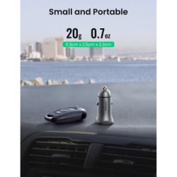 Зарядное устройство Ugreen CD130 20W USB + Type-C PD Car Charger (Gray) (30780) - Картинка 7
