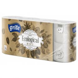 Туалетная бумага Grite Ecological Plius 3 слоя 8 рулонов (4770023350241)