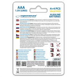  Esperanza AAA LR03 Alkaline * 8 (EZB104) -  4