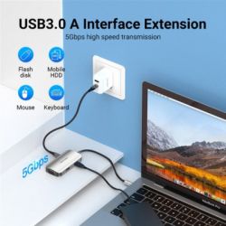  Vention USB3.1 Type-C --> HDMI/VGA/USB 3.0/PD 100W Hub 4-in-1 (TOAHB) -  6