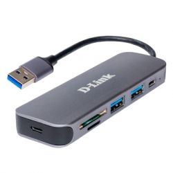 D-Link DUB-1325 USB- 2xUSB3.0, 1xUSB Type-C, 1xSD, 1x-microSD, USB 3.0 DUB-1325