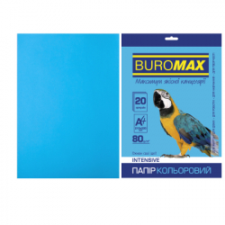 ���� Buromax �4, 80g, INTENSIVE blue, 20sh (BM.2721320-30)