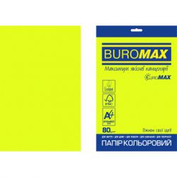 Buromax 4, 80g, NEON yellow, 20sh, EUROMAX (BM.2721520E-08)