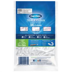 Флосс-зубочистки DenTek Тройное очищение 75 шт. (047701002704) - Картинка 2