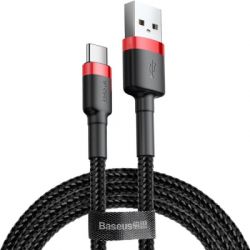 ���� ������ USB 2.0 AM to USB-C 3.0m 3A red-black Baseus (CATKLF-U91)