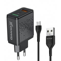   Grand-X Fast Charge 3--1 QC3.0, FCP, AFC, 18W + cable microUSB (CH-650M)