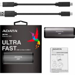 SSD  A-DATA SE760 256GB USB 3.2 (ASE760-256GU32G2-CBK) -  6