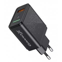    Grand-X Quick Charge 3.0 (1USB, 18W) Black +  USB-Lightning Black (CH-650L) -  4