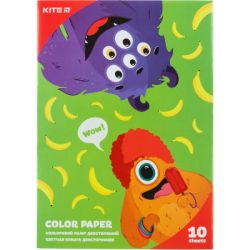 Цветная бумага Kite двусторонняя А5 Jolliers 10 листов / 10 цветов (K20-293)