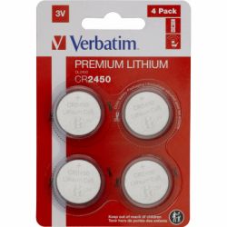  Verbatim CR 2450 Lithium 3V*4 (49535) -  1