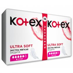 ������������� ��������� Kotex Ultra Soft Super 16 ��. (5029053542690) - �������� 2