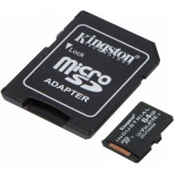   Kingston 64GB microSDXC class 10 UHS-I V30 A1 (SDCIT2/64GB) -  2
