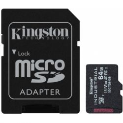   Kingston 64GB microSDXC class 10 UHS-I V30 A1 (SDCIT2/64GB) -  1