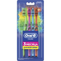 Зубная щетка Oral-B Color Collection Средней жесткости 4 шт. (3014260104788)