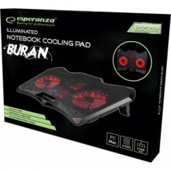 Подставка для ноутбука Підставка для ноутбука ESPERANZA Notebook Cooling Pad EGC102 Bu - Картинка 4