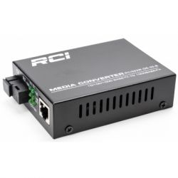 Медіаконвертер RCI 1G, 20km, SC, RJ45, Tx 1550nm standard size metal case (RCI502W-GE-20-B) - Картинка 2