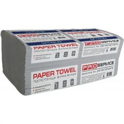 Бумажные полотенца PRO service Optimum серые V-сложение 160 листов (4823071634419)