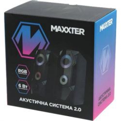 Акустична система Maxxter CSP-U002RGB пластиковий корпус, 6 Вт, USB живлення, RGB підсвічування, чорний колір - Картинка 4