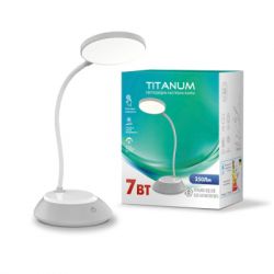Настольная лампа TITANUM LED DC3 7W 3000-6500K USB серая (TLTF-022G)