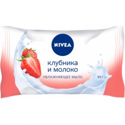 Твердое мыло Nivea Клубника и молоко 90 г (4005808824328)