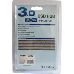  Maiwo USB 3.1 Type-C - 4 port USB 3.0 Type-, cable 30 cm (KH304) -  4