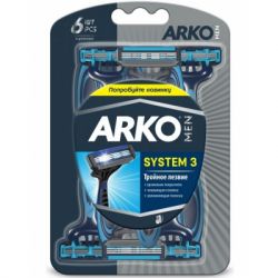 Бритва ARKO T3 System потрійне лезо 6 шт. (8690506422417)