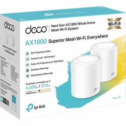  Wi-Fi TP-Link DECO X20 2PK AX1800 1xGE LAN 1xGE WAN MU-MIMO OFDMA MESH (DECO-X20-2-PACK) -  6
