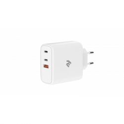   2E USB-C Wall Charger GaN 65W, white (2E-WC3USB65W-W) -  1