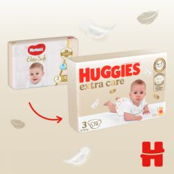  Huggies Extra Care 3 (6-10 ) 72 (5029053578095) -  4