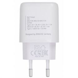  i USB 220 RIVACASE PS4192 W00 (White), 1 USB-A + 1 Type-C, QC 3.0+PD 20W,  -  3