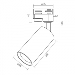 Светильник Videx под лампу GU10 SPF06C трековый черный (VL-SPF06C-B) - Картинка 2