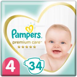 ϳ Pampers Premium Care Maxi  4 (9-14 ) 34  (8001090379368)