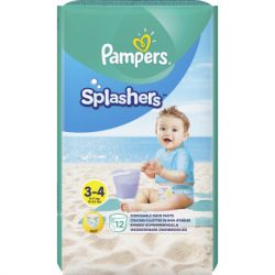 ϳ Pampers   Splashers  3-4 (6-11 ) 12  (8001090698346) -  2