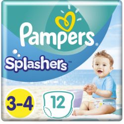 ϳ Pampers   Splashers  3-4 (6-11 ) 12  (8001090698346) -  1