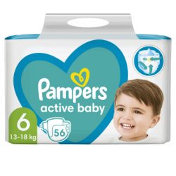 ϳ Pampers Active Baby Giant  6 (13-18 ) 56  (8001090950130) -  1