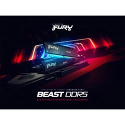 Модуль памяти для компьютера DDR5 32GB (2x16GB) 5600 MHz Beast Black Kingston Fury (ex.HyperX) (KF556C40BBK2-32) - Картинка 5