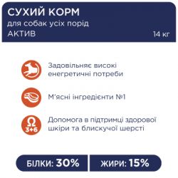 Сухий корм для собак Club 4 Paws Преміум. Актив 14 кг (4820083909559) - Картинка 4