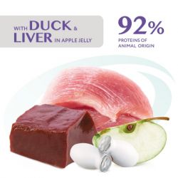 Влажный корм для кошек Optimeal с эффектом выведения шерсти с уткой и печенью в желе 85 г (4820215364027) - Картинка 2