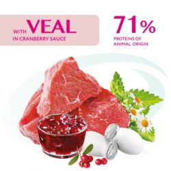 Влажный корм для кошек Optimeal со вкусом телятины в клюквенном соусе 85 г (4820083905438) - Картинка 2