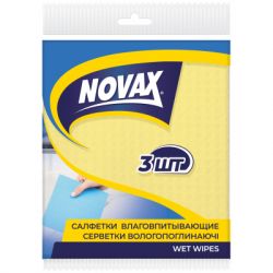 Салфетки для уборки Novax влагопоглощающие 3 шт. (4823058326627)
