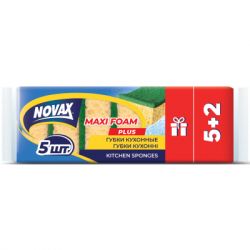 Губки кухонные Novax Maxi Foam 5+2 шт. (4823058326566)