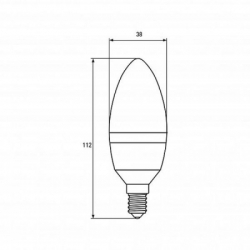 Лампочка EUROELECTRIC LED CL 6W E14 4000K 220V (LED-CL-06144(EE)) - Картинка 3