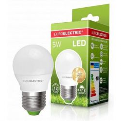 Лампочка EUROELECTRIC LED G45 5W E27 4000K 220V (LED-G45-05274(EE)) - Картинка 2
