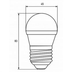 Лампочка EUROELECTRIC LED G45 5W E27 4000K 220V (LED-G45-05274(EE)) - Картинка 3