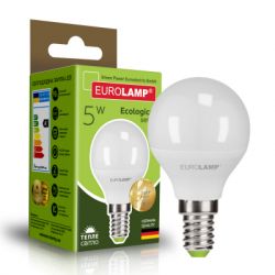  Eurolamp LED G45 5W E14 3000K 220V (LED-G45-05143(P))