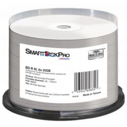  BD SmartDisk PRO BD-R 25GB 6X White InkJet Printable WRAP(22-118 ) 50 (69835)