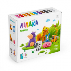 Набір для творчості Lipaka Тварини Меганабір пластиліну самозагуст. (15012-UA01) - Картинка 2